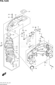 03003F-240001 (2022) 30hp P01 P40-Gen. Export 1 (DF30A    DF30AQ    DF30AR    DF30AT    DF30ATH) DF30A drawing INTAKE MANIFOLD (020:(DF30A,DF30AR,DF30AT,DF30ATH,DF30AQ))