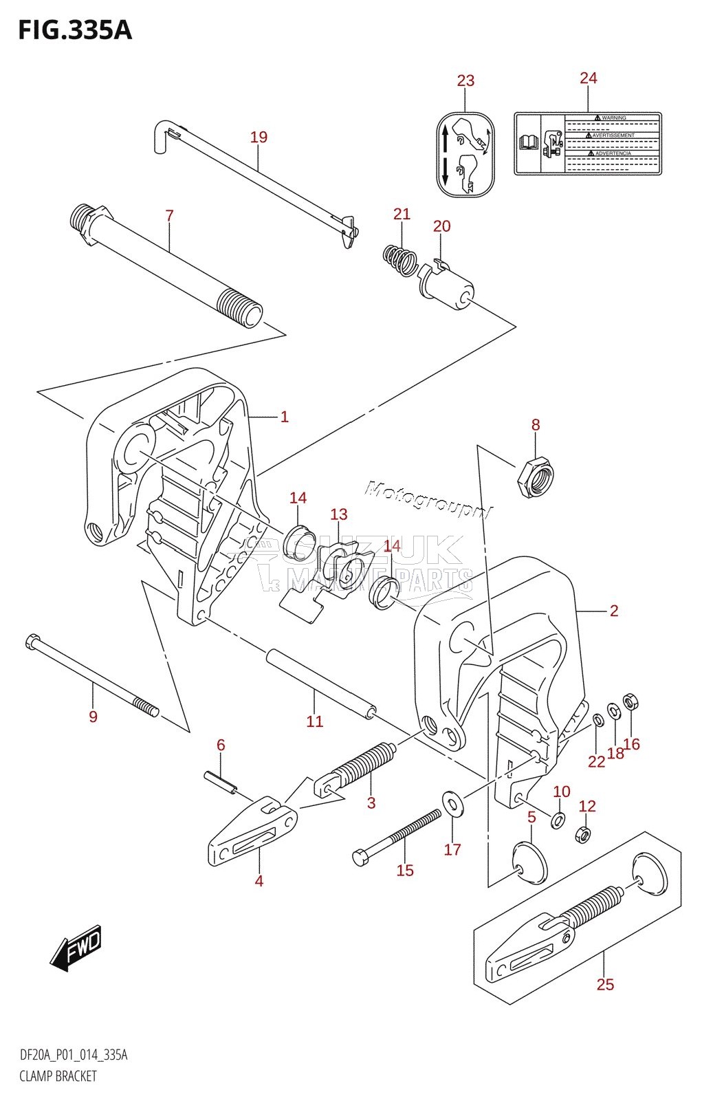 CLAMP BRACKET (DF9.9B:P01)