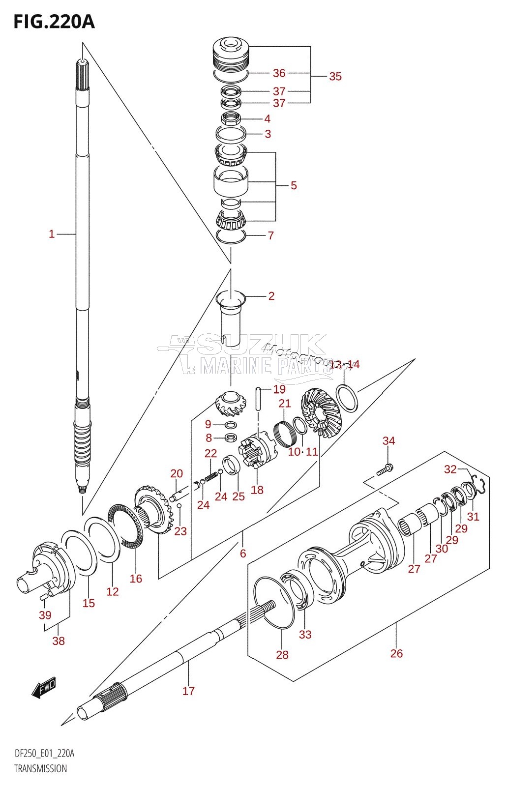 TRANSMISSION (DF200T,DF200WT,DF225T,DF225WT,DF250T)