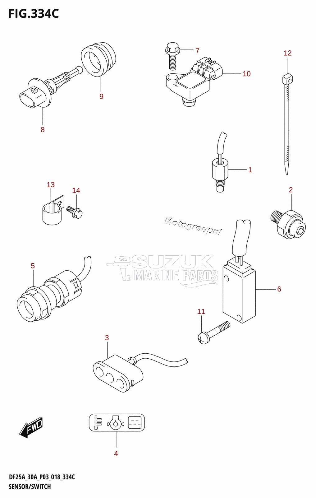 SENSOR /​ SWITCH (DF25ATH,DF30ATH)