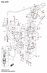 DF200 From 20002F-140001 (E01 E40)  2021 drawing FUEL PUMP /​ FUEL VAPOR SEPARATOR (E40:(020,021))