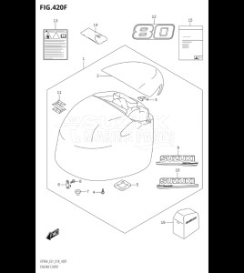 10004F-810001 (2018) 100hp E01 E40-Gen. Export 1 - Costa Rica (DF100BT) DF100B drawing ENGINE COVER (DF80A:E40)