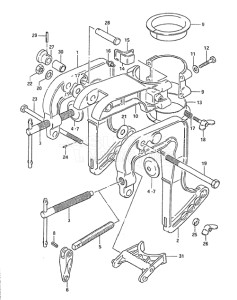 Outboard DT 2 drawing Clamp Bracket