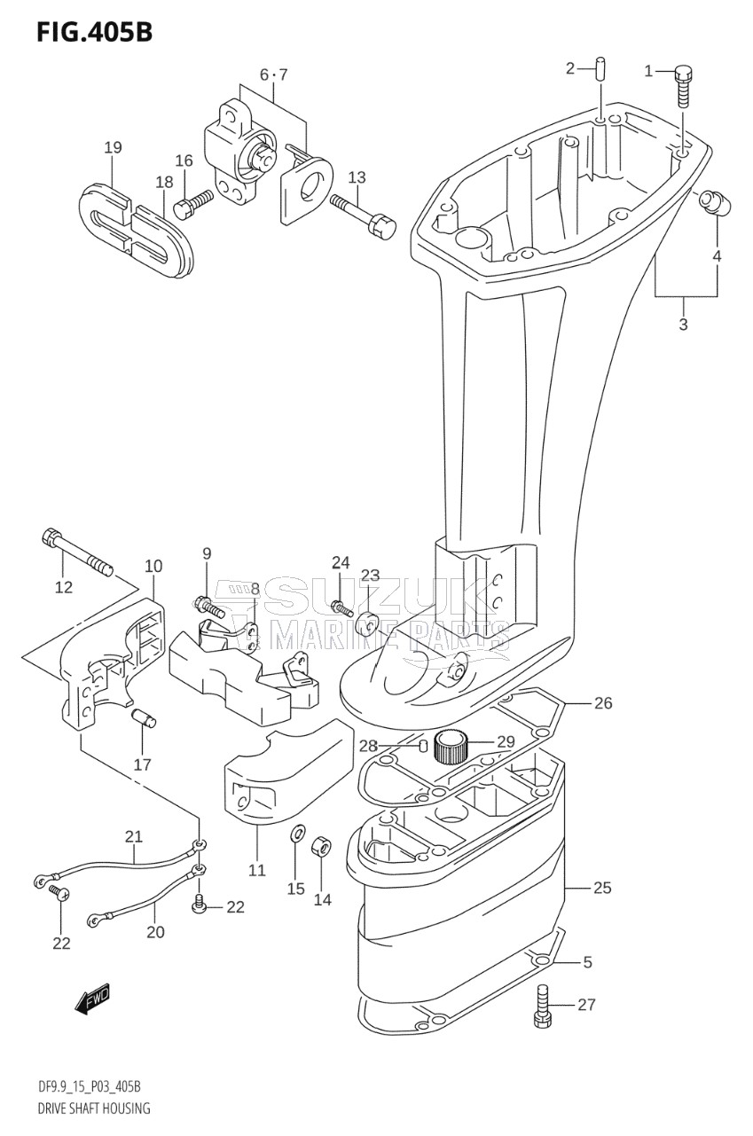 DRIVE SHAFT HOUSING (DF9.9T,DF9.9TH)