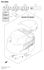 DF90A From 09002F-980001 (E01)  2009 drawing ENGINE COVER