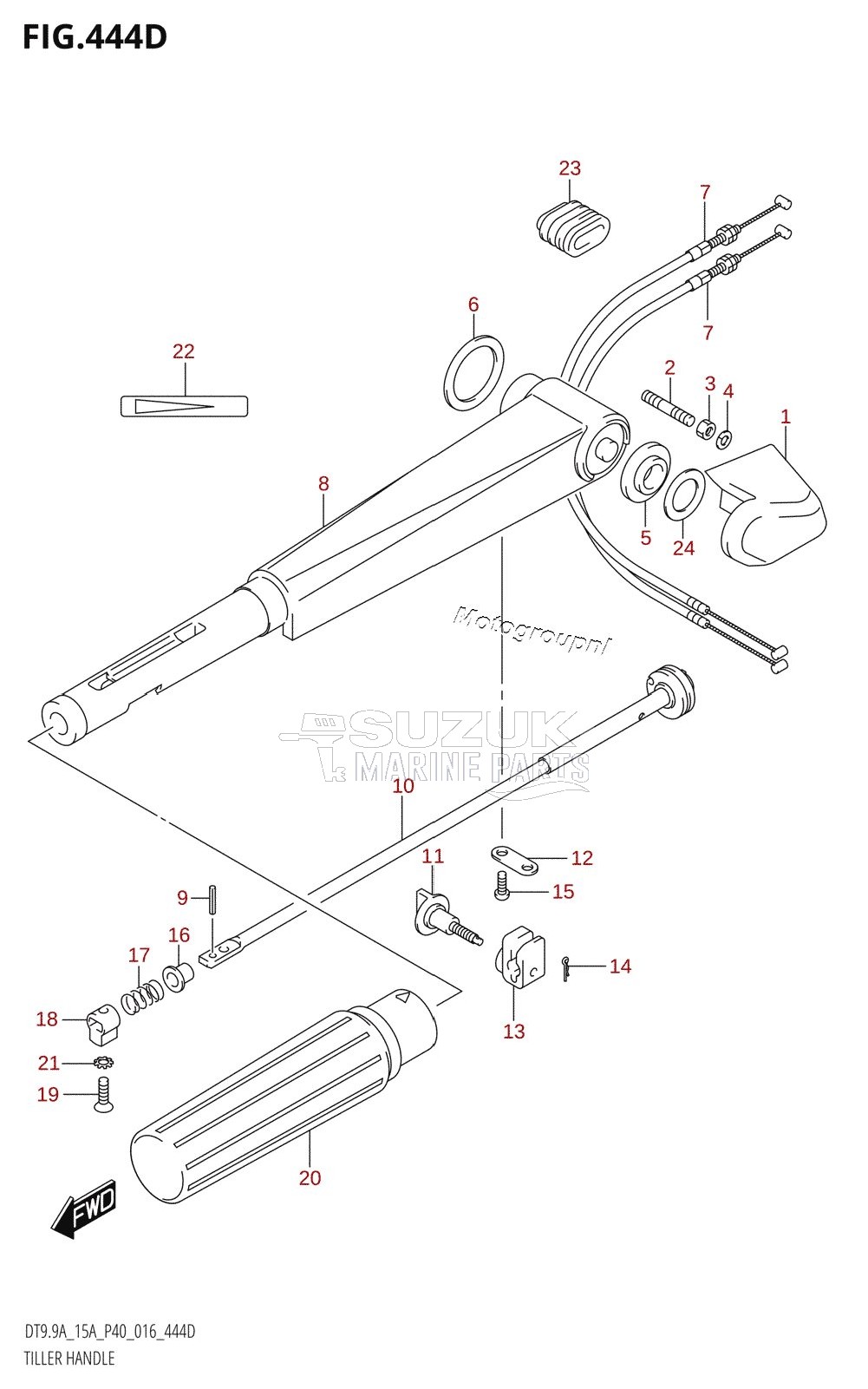 TILLER HANDLE (DT9.9AK:P40)