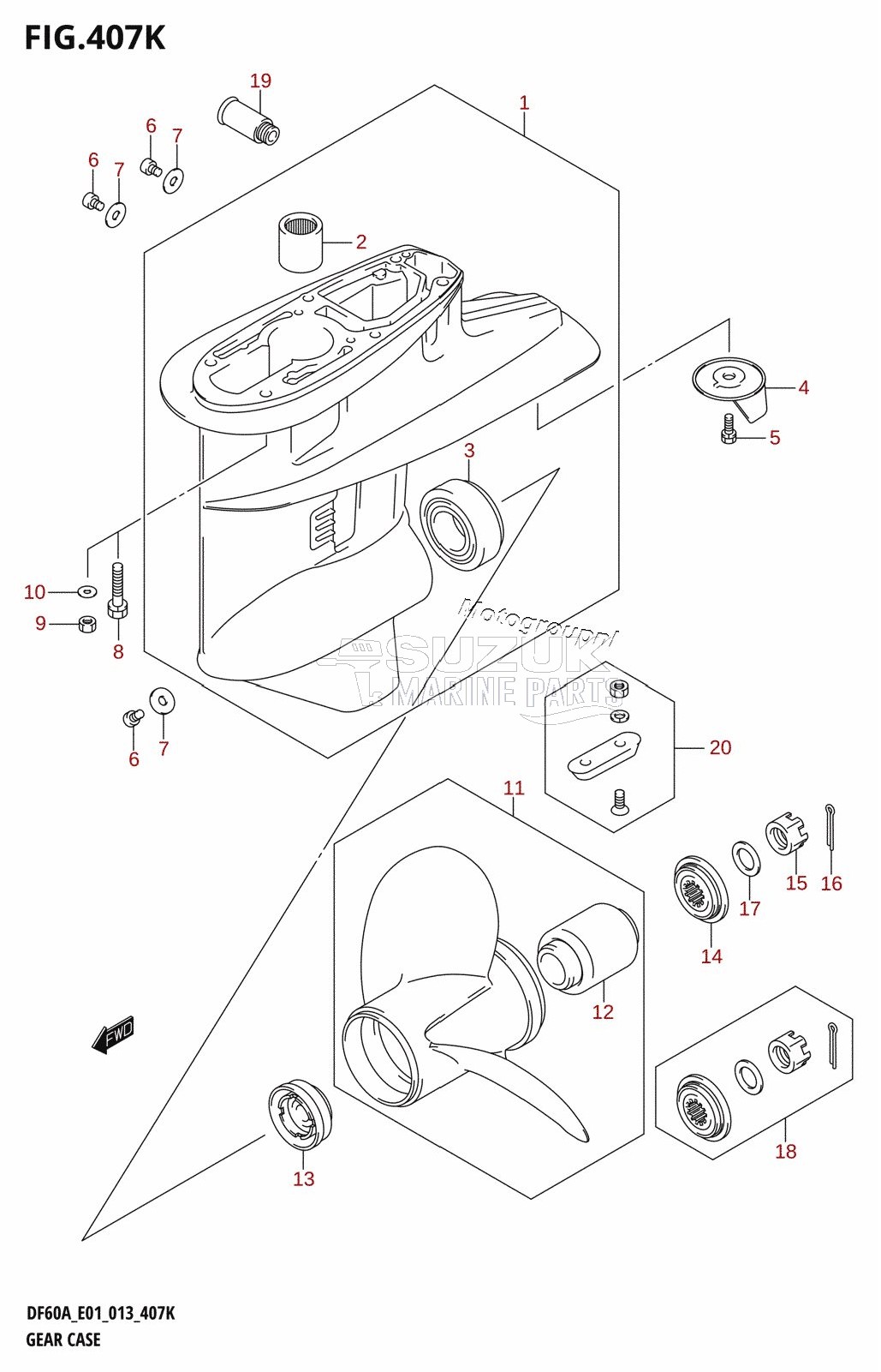 GEAR CASE (DF60AQH:E40)