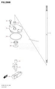 DF200AZ From 20003Z-510001 (E03)  2015 drawing CLUTCH ROD (DF200AZ:E03)