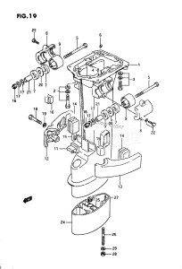 DT9.9C From 00994-231001 ()  1992 drawing DRIVESHAFT HOUSING