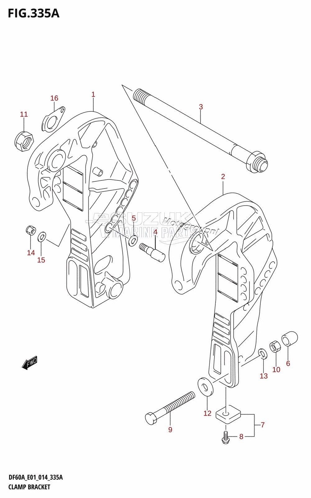 CLAMP BRACKET (DF40A:E01)