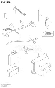 15003P-810001 (2018) 150hp E01 E40-Gen. Export 1 - Costa Rica (DF150AP) DF150AP drawing KEY LESS START (E01)