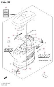 DF250Z From 25003Z-210001 (E01 E40)  2012 drawing ENGINE COVER (DF225T:E40)