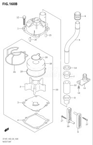 14001F-251001 (2002) 140hp E03-USA (DF140TK2) DF140 drawing WATER PUMP (K6,K7,K8,K9,K10,011)