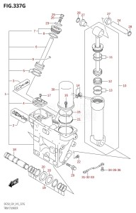 DF225Z From 22503Z-510001 (E01 E40)  2005 drawing TRIM CYLINDER (DF225Z:E01:(X-TRANSOM,XX-TRANSOM))