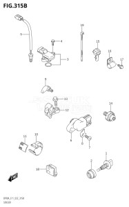 07003F-240001 (2022) 70hp E11 E40-Gen. Export 1-and 2 (DF70AT  DF70ATH  DF70ATH) DF70A drawing SENSOR (SEE NOTE)