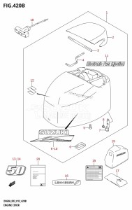 DF40A From 04003F-310001 (E03)  2013 drawing ENGINE COVER (DF50A:E03)