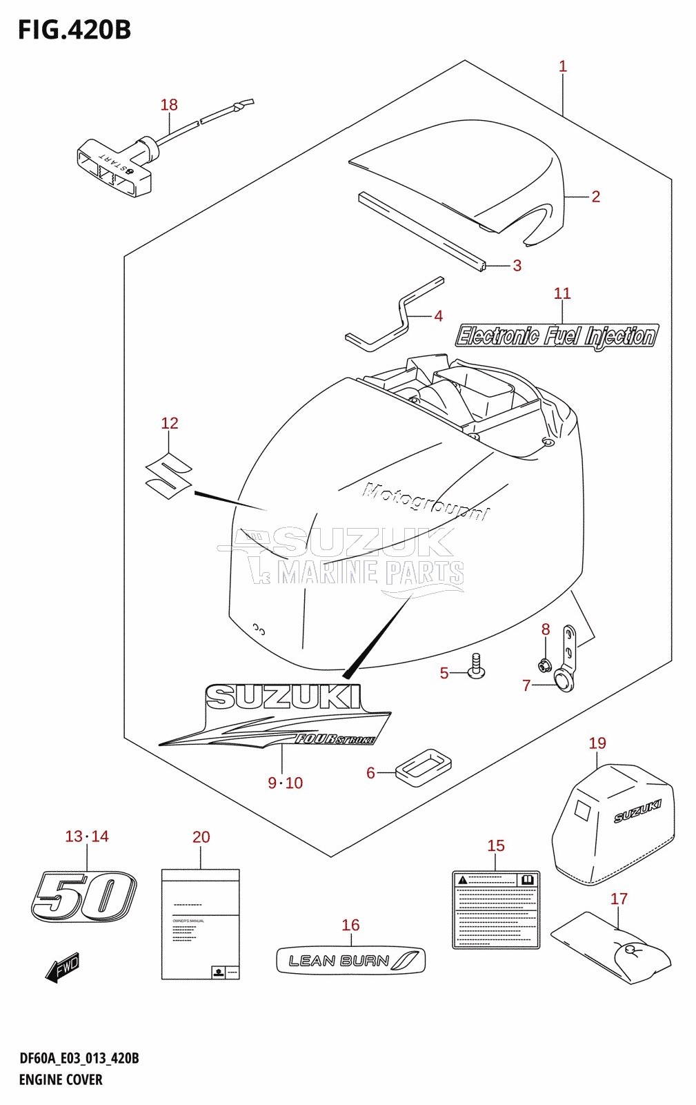 ENGINE COVER (DF50A:E03)