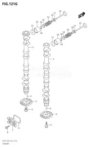 17502Z-510001 (2005) 175hp E01 E40-Gen. Export 1 - Costa Rica (DF175Z) DF175Z drawing CAMSHAFT (DF150ZG:E01)