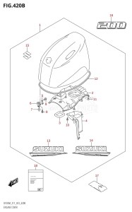 DF200A From 20003F-240001 (E11 E40)  2022 drawing ENGINE COVER ((DF200AT,DF200AZ):(021,022,023))