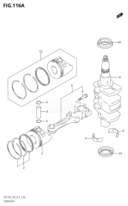 00993F-310001 (2013) 9.9hp P03-U.S.A (DF9.9TH) DF9.9 drawing CRANKSHAFT