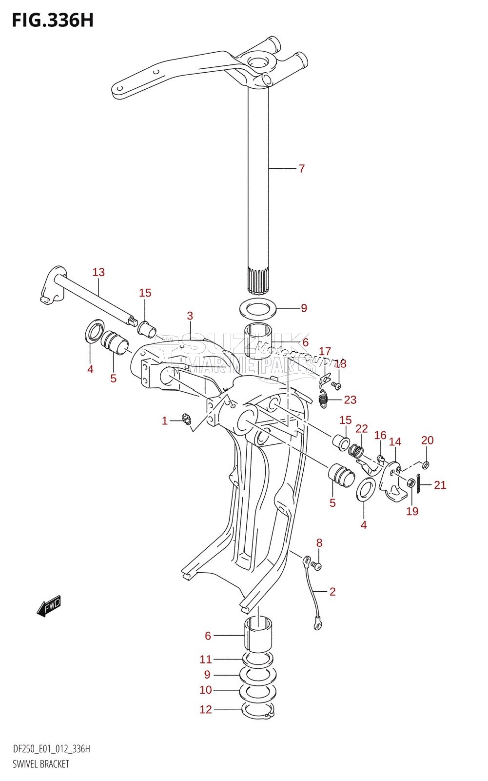 SWIVEL BRACKET (DF225Z:E40:(X-TRANSOM,XX-TRANSOM))