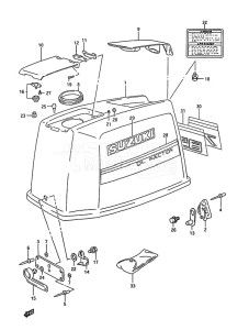 DT 75 drawing Engine Cover (1995 to 1997)