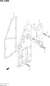 17502Z-010001 (2010) 175hp E01-Gen. Export 1 (DF175ZK10) DF175Z drawing EXHAUST COVER