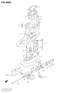 08001F-980001 (2009) 80hp E03-USA (DF80ATK10  DF80ATK9) DF80A drawing DRIVE SHAFT HOUSING