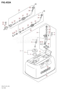 DF70 From 07001F-861001 (E01)  1998 drawing FUEL TANK