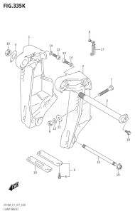 10003F-710001 (2017) 100hp E11-Gen. Export 2 (DF100AT) DF100A drawing CLAMP BRACKET (DF115AST:E03)