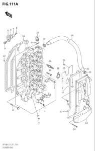 10003F-710001 (2017) 100hp E11-Gen. Export 2 (DF100AT) DF100A drawing CYLINDER HEAD