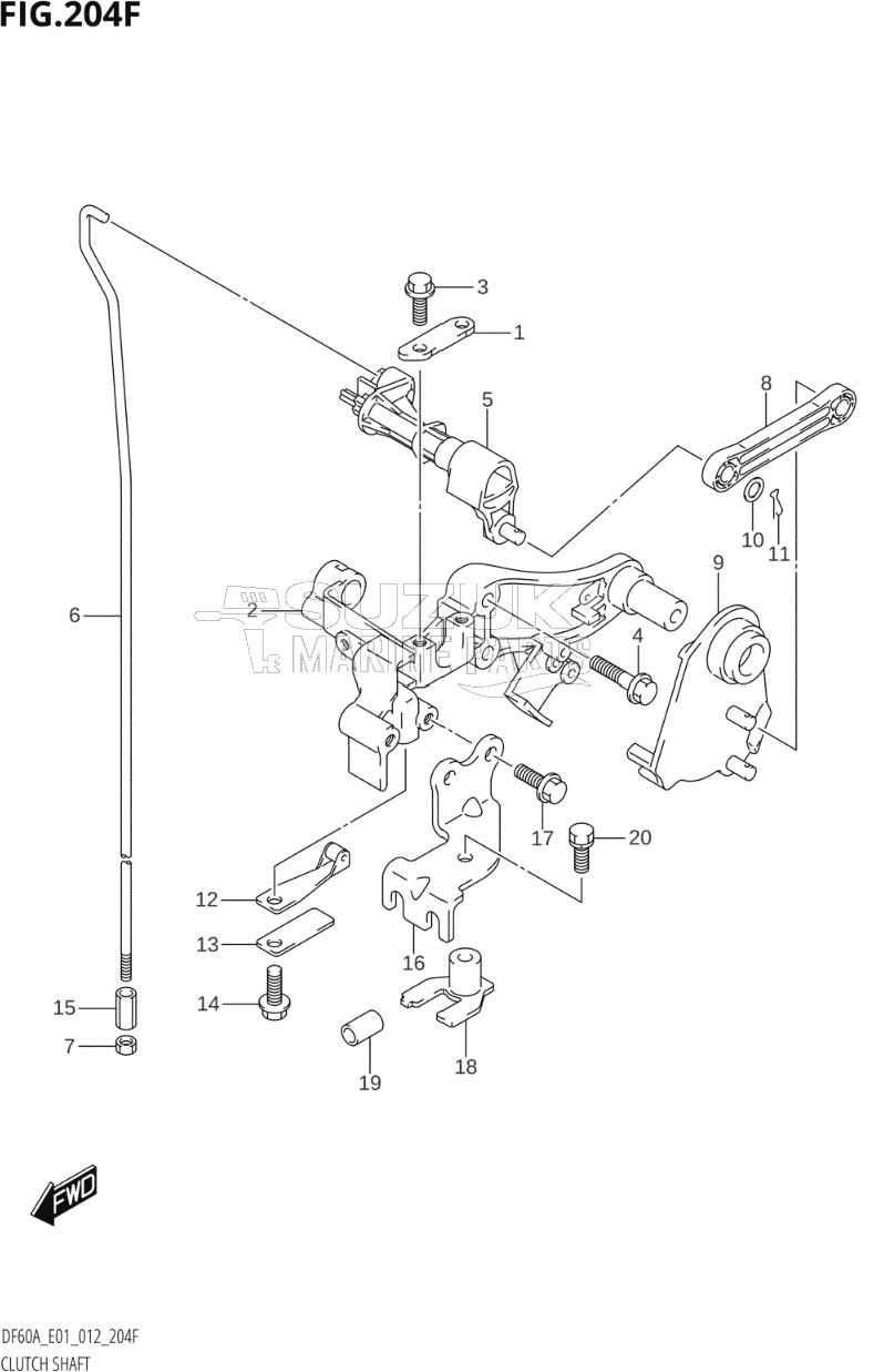 CLUTCH SHAFT (DF60A:E01)