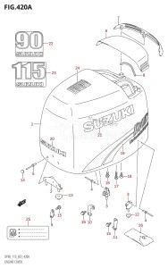 DF90 From 09001F-780001 (E03)  2007 drawing ENGINE COVER (K1,K2)