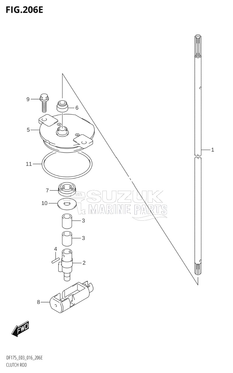 CLUTCH ROD (DF175T:E03)