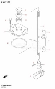 DF100C From 10005F-440001 (E01)  2024 drawing SHIFT ROD (DF140BZ,DF115BZ)