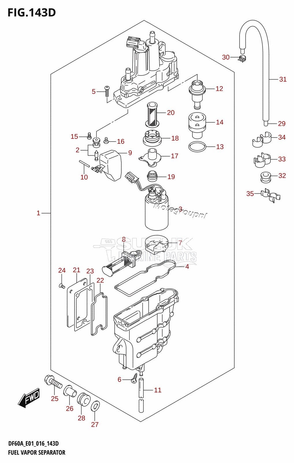 FUEL VAPOR SEPARATOR (DF40AST:E34)