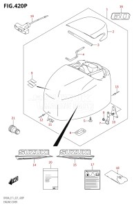 04005F-040001 (2020) 40hp E34-Italy (DF40ASVT  DF40ASVT_    DF40ASVT    DF40ASVT_2) DF40A drawing ENGINE COVER ((DF60A,DF60AVT):E11:021)