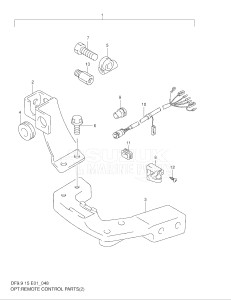 00991 F-971001- (1999) 9.9hp - (DF9.9(A,R,AR)S X) DF9.9(A,R,A)S X drawing OPT:REMOTE CONTROL PARTS (*)