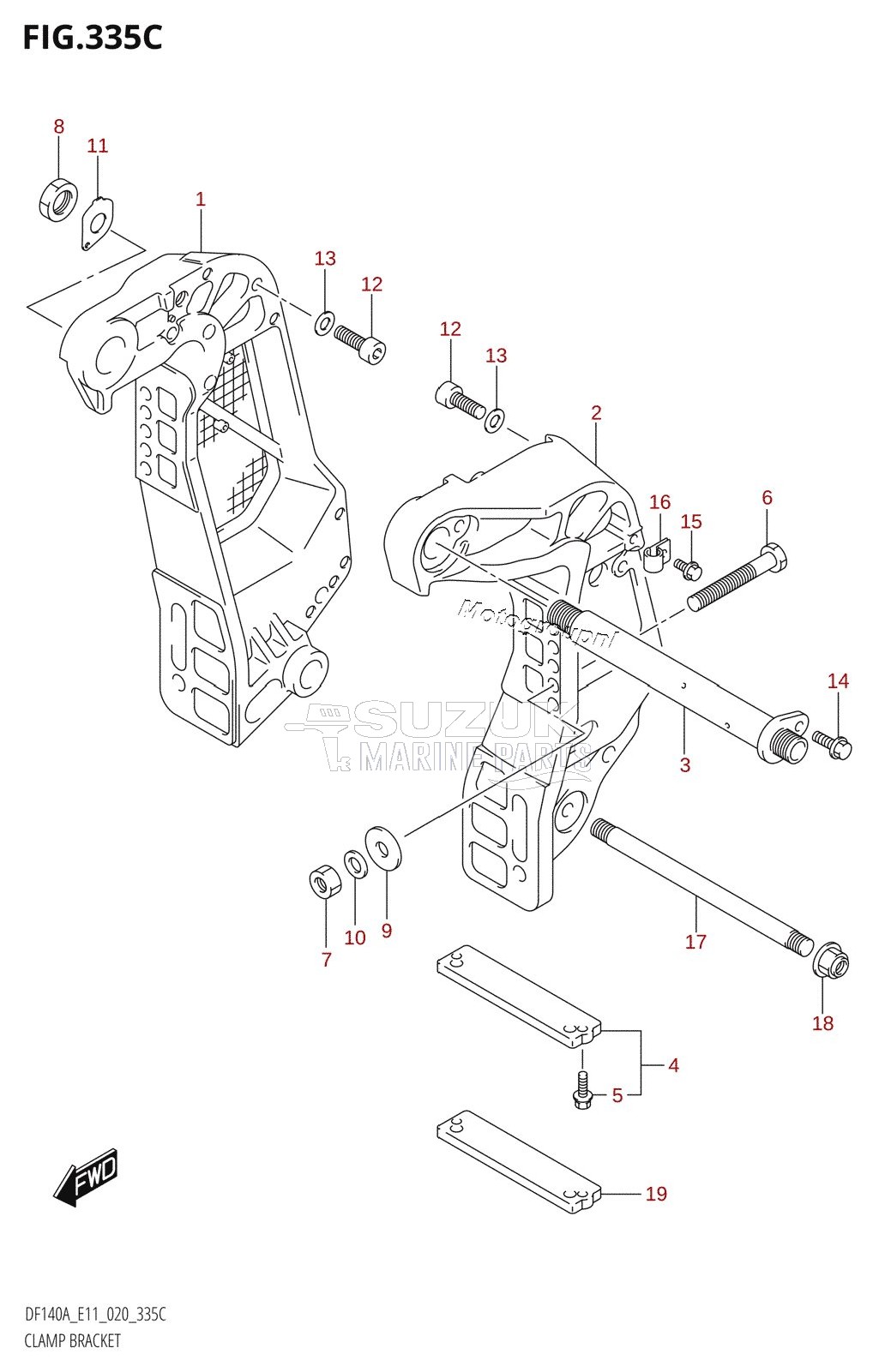 CLAMP BRACKET ((DF115AT,DF115AZ):E11)