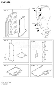 14001F-371001 (2003) 140hp E01 E40-Gen. Export 1 - Costa Rica (DF140TK3  DF140WTK3) DF140 drawing OPT:GASKET SET