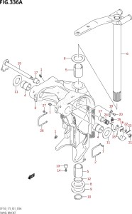 15002F-010001 (2010) 150hp E01 E40-Gen. Export 1 - Costa Rica (DF150TK10  DF150WTK10) DF150 drawing SWIVEL BRACKET