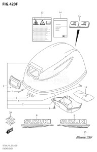 01504F-040001 (2020) 15hp E03 P03-USA (DF15A   DF15A    DF15ATH   DF15ATH) DF15A drawing ENGINE COVER ((DF9.9BT,DF9.9BTH):022)