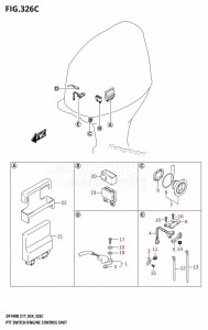 DF140BT From 14005F-440001 (E11 - E40)  2024 drawing PTT SWITCH /​ ENGINE CONTROL UNIT (DF115BT,DF115BZ)