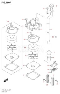 05003F-040001 (2020) 50hp E01-Gen. Export 1 (DF50A  DF50ATH) DF50A drawing WATER PUMP (DF50AVTH:E01,DF40ASVT)