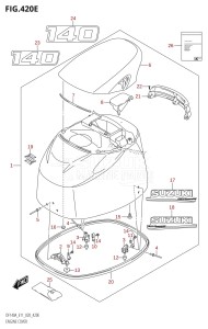 DF115AST From 11504F-040001 (E03)  2020 drawing ENGINE COVER ((DF140AT,DF140AZ):E11)