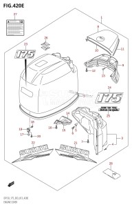 DF150Z From 15002Z-310001 (E03)  2013 drawing ENGINE COVER (DF175T:E03)