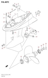 DF100 From 10002F-110001 (E03)  2011 drawing GEAR CASE (DF115Z:E03)