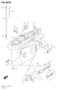 DF200AZ From 20003Z-040001 (E01 E03 E40)  2020 drawing GEAR CASE (DF150AS:E03:023)