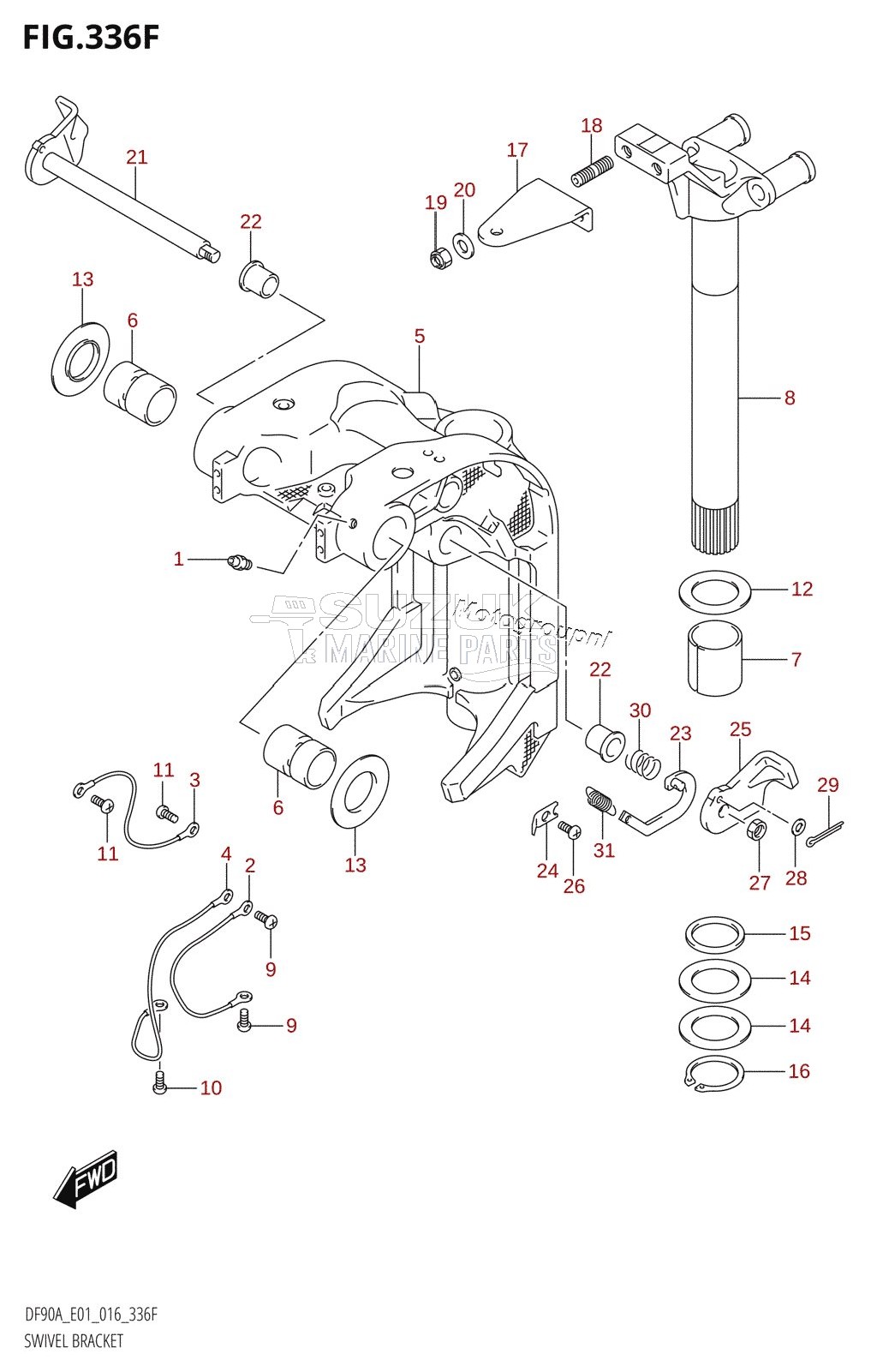 SWIVEL BRACKET (DF80A:E40)