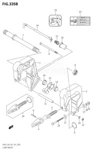 00801F-910001 (2019) 8hp P01-Gen. Export 1 (DF8A  DF8AR) DF8A drawing CLAMP BRACKET (DF8AR:P01)